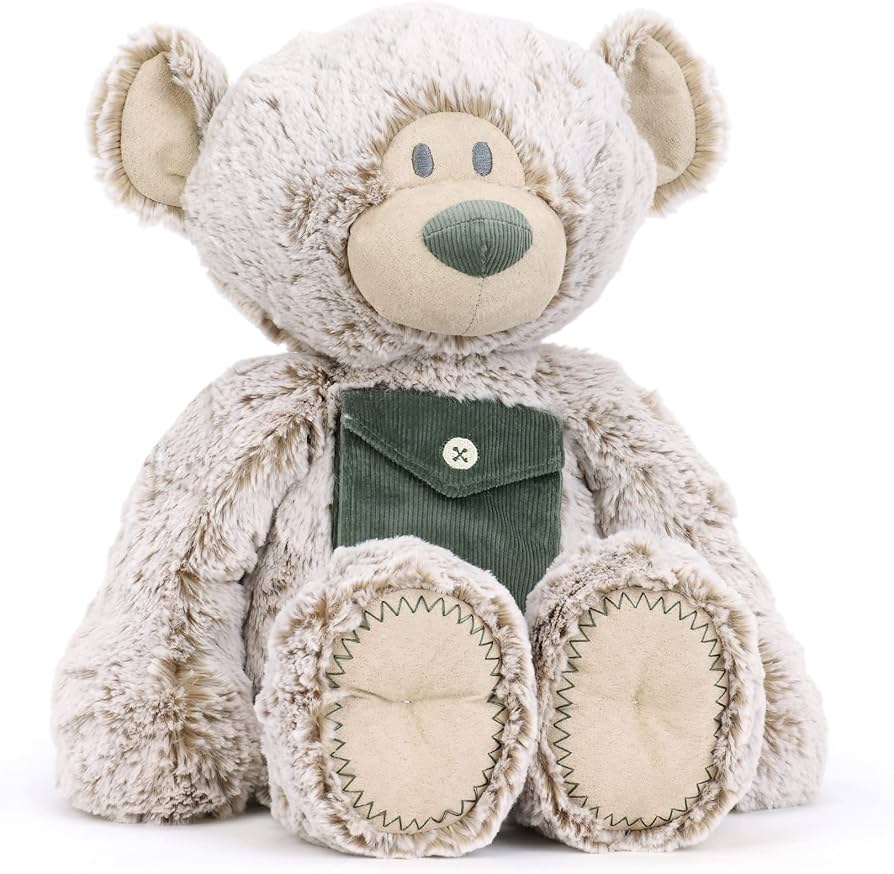 Amazon.com: DEMDACO Pocket Prayer Teddy Bear Soft Grey 16 inch